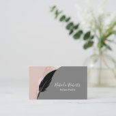 公証人ローン署名エージェントQuillペンバラ金ゴールド 名刺 (スタンド正面)