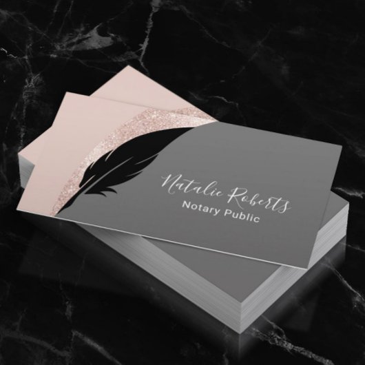 公証人ローン署名エージェントQuillペンバラ金ゴールド 名刺