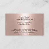 公証人ローン署名エージェントQuillロゴバラ金ゴールド 名刺 (裏面)