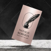 公証人ローン署名エージェントQuillロゴバラ金ゴールド 名刺