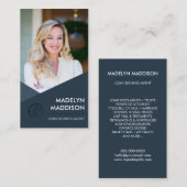 公証人ローン署名エージェンモダントDark Azure写真 名刺 (正面/裏面)