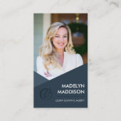 公証人ローン署名エージェンモダントDark Azure写真 名刺 (正面)