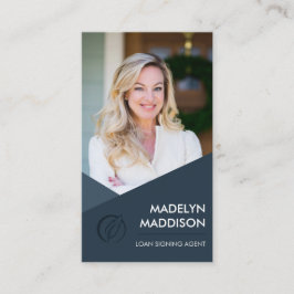 公証人ローン署名エージェンモダントDark Azure写真 名刺