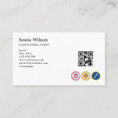 公証人ローン署名エージェンモダントQRコード 名刺 (裏面)