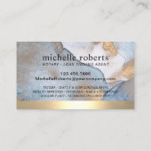 公証人ローン署名エージェン縁どトの金ゴールドと水の色 名刺 (裏面)