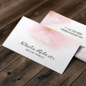 公証人ローン署名モダンエージェントピンク&金ゴールドグラデーション 名刺