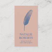 公証人ローン署名代理人クイルペンほこりっぽいバラ 名刺 (正面)