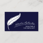 公証人ローン署名代理人クイル署名海軍 名刺 (正面)