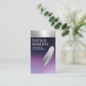 公証人ローン署名代理人シルバークイルパープル 名刺 (スタンド正面)