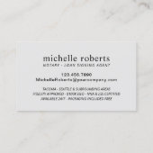 公証人ローン署名代理人シルバーグリッター写真 名刺 (裏面)