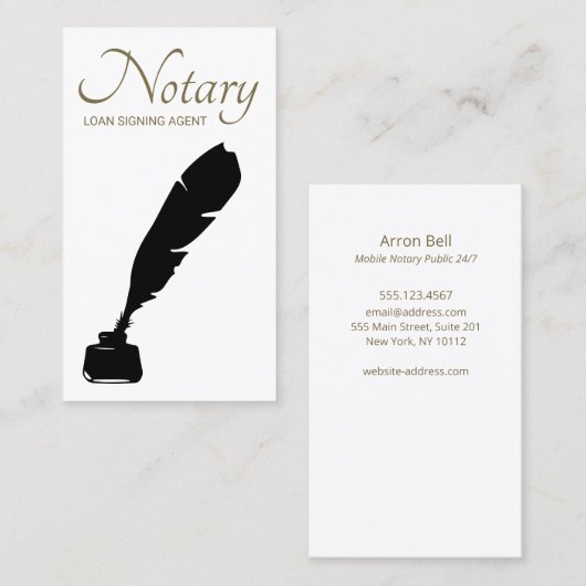 公証人ローン署名代理人シンプル名刺 名刺 (正面/裏面)