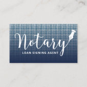 公証人ローン署名代理人ネイビーブルーシルバーグリッター 名刺 (正面)