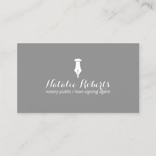 公証人ローン署名代理人プレイングレーミニマリスト 名刺 (正面)