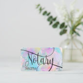 公証人ローン署名代理人ホログラフィモダンックオパール 名刺 (スタンド正面)