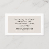 公証人ローン署名代理人ミニマルモダンリスト 名刺 (裏面)