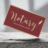 公証人ローン署名代理人モダン金ゴールド枠 名刺