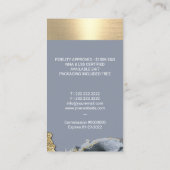 公証人ローン署名代理人金ゴールドクイルブルー瑪瑙 名刺 (裏面)