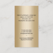 公証人ローン署名代理人金ゴールドクイルペンベルベット 名刺 (裏面)