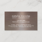 公証人ローン署名剤タイポグラフィ銅金属 名刺 (裏面)