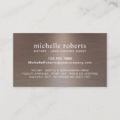 公証人ローン署名剤トレンディー銅メタル 名刺 (裏面)