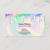 公証人ローン署名剤ホログラフィモダンックフォイル 名刺 (裏面)