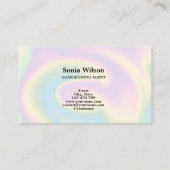 公証人ローン署名剤ホログラフィモダンックフォイル 名刺 (裏面)