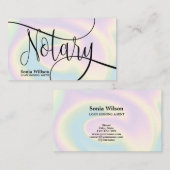 公証人ローン署名剤ホログラフィモダンックフォイル 名刺 (正面/裏面)