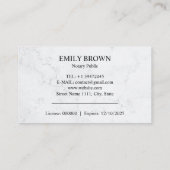 公証人ローン署名剤大理石写真インクキール 名刺 (裏面)