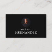 公証人ローン署名業者の完全な黒の写真QRコード 名刺 (裏面)