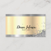 公証人ローン署名業者の縁ど金ゴールド 名刺 (正面)