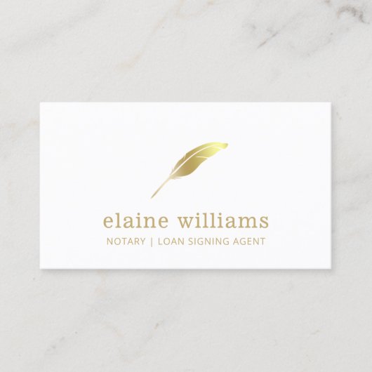 公証人ローン署名業者の金ゴールド 名刺 (正面)
