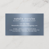 公証人ローン署名業者タイポグラフィダスティブルー 名刺 (裏面)