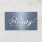 公証人ローン署名業者タイポグラフィダスティブルー 名刺 (正面)