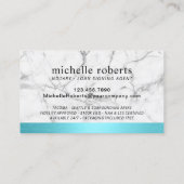 公証人ローン署名業者ターコイズ縁ど大理石石 名刺 (裏面)