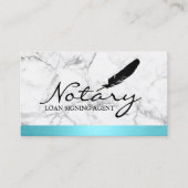 公証人ローン署名業者ターコイズ縁ど大理石石 名刺 (正面)
