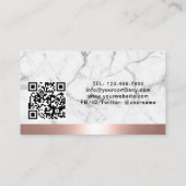 公証人ローン署名業者バラ縁ど金ゴールドQRコード 名刺 (裏面)