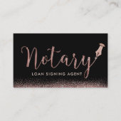 公証人ローン署名業者バラ金ゴールドタイポグラフィ 名刺 (正面)