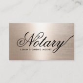 公証人ローン署名業者バラ金ゴールドタイポグラフィ 名刺 (正面)
