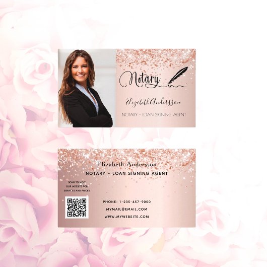 公証人ローン署名業者バラ金ゴールド写真QRコード 名刺
