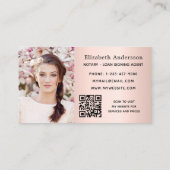 公証人ローン署名業者バラ金ゴールド写真QRロゴ 名刺 (裏面)