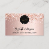 公証人ローン署名業者バラ金ゴールド写真QRロゴ 名刺 (正面)