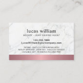 公証人ローン署名業者バラ金ゴールド縁ど大理石 名刺 (裏面)