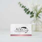 公証人ローン署名業者バラ金ゴールド縁ど大理石 名刺 (スタンド正面)