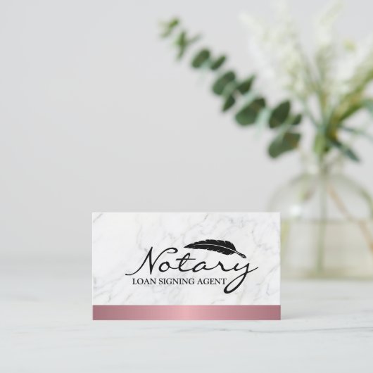 公証人ローン署名業者バラ金ゴールド縁ど大理石 名刺 (スタンド正面)