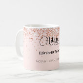 公証人ローン署名業者バラ金ゴールド赤面 コーヒーマグカップ (正面左)