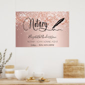 公証人ローン署名業者バラ金ゴールド赤面 ポスター (キッチン)