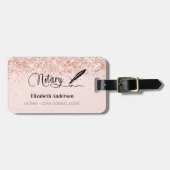 公証人ローン署名業者バラ金ゴールド赤面 ラゲッジタグ (正面横)