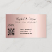 公証人ローン署名業者バラ金ゴールドQRコード 名刺 (裏面)