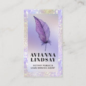 公証人ローン署名業者パープルグリッター 名刺 (正面)