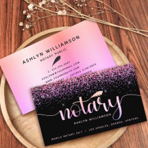 公証人ローン署名業者ピンクパープルグリッターシック